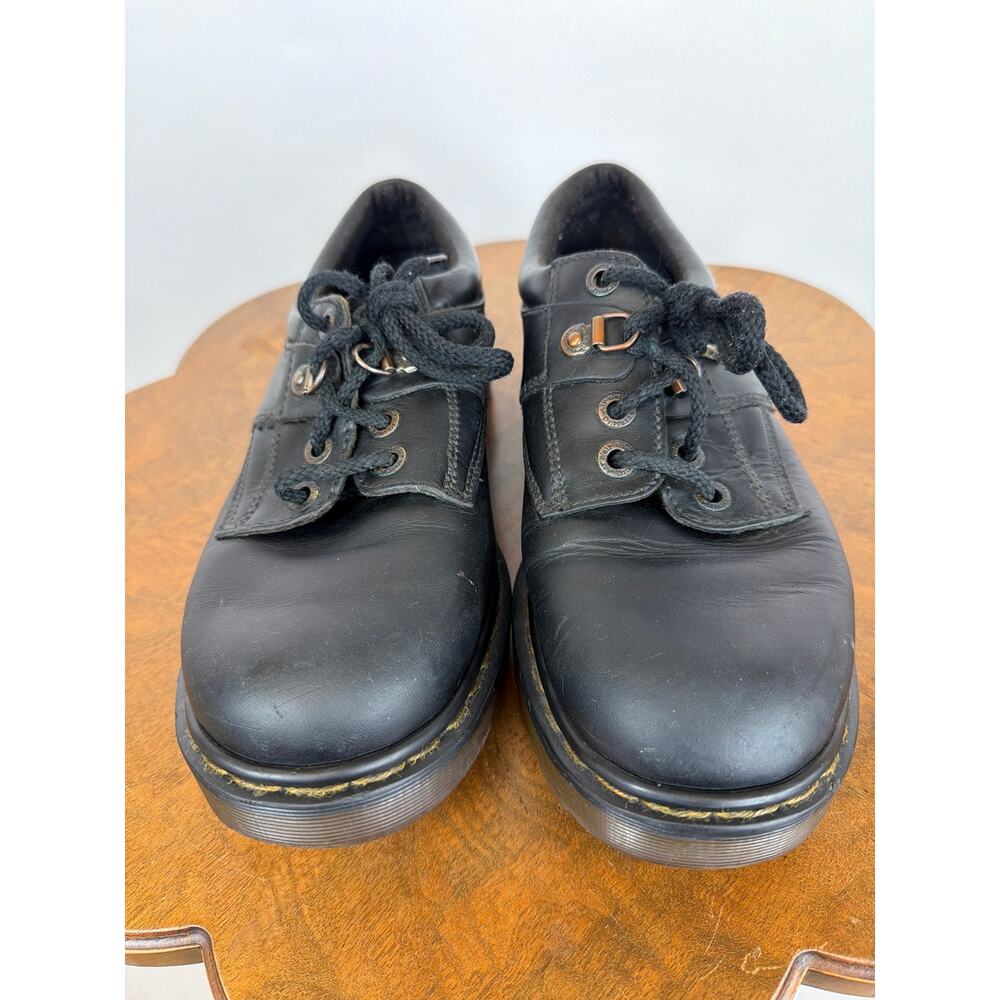 Vintage Dr. Martens Made in England Black Leather 3-Eye  Oxford Men's Size 8 - Picture 2 of 12